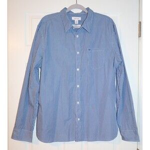 Men's, Calvin Klein, Blue and White, Button Up, Slim Fit, Shirt, Size XXL